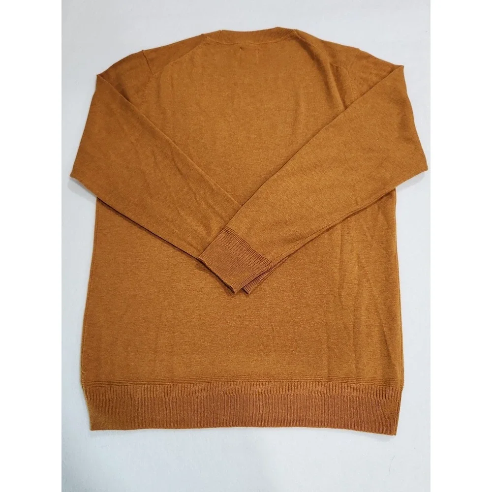 Flint and Tinder Huckberry Crewneck Sweater Mens M Ribbed Collar Cuffs Hem Brown